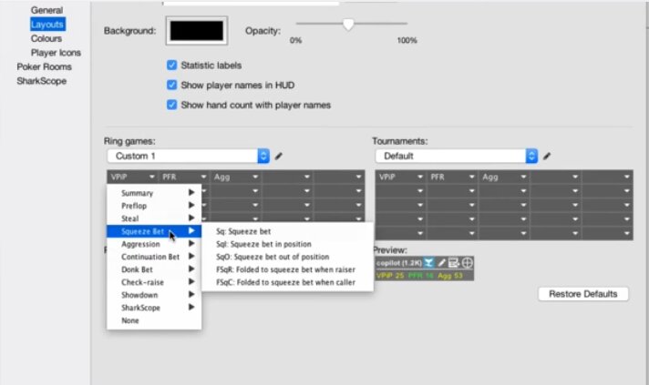 Poker Co pilot tool Poker Co Pilot interface