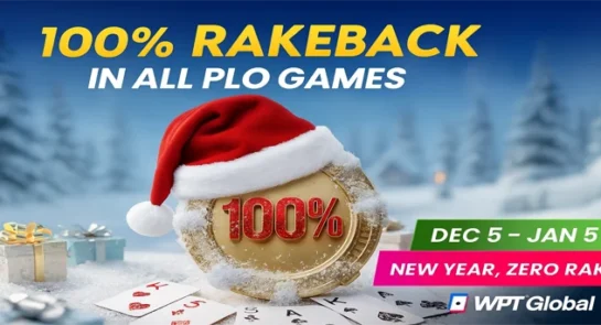 WPT Global 100 rakeback in all plo games