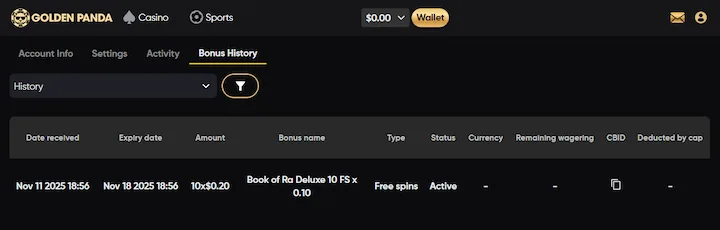 golden panda casino no deposit bonus free spins