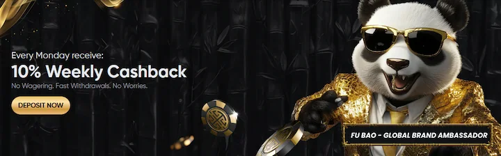 golden panda casino weekly cashback bonus