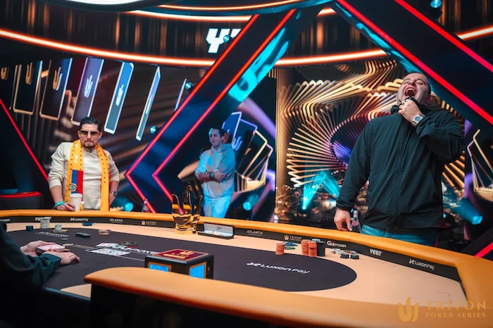 Kayhan Mokri celebrates the winning moment Kayhan Mokri celebrates the winning moment