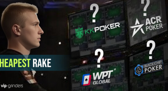 Poker Player choosing the cheapest rake at an online poker room
