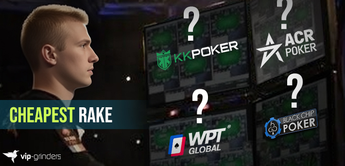 Poker Player choosing the cheapest rake at an online poker room