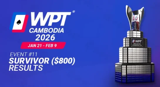 WPT Cambodia Survivor Event Results 2026