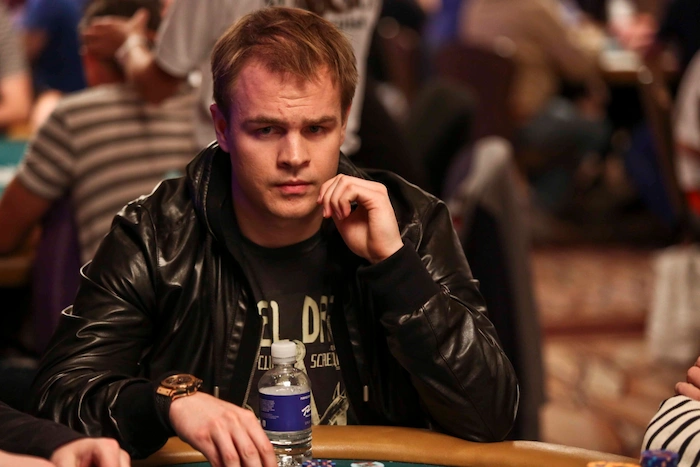 Poker legend Andrew Robl in deep thought at the felt.