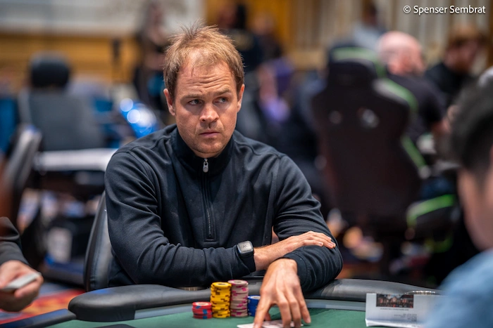 Andrew Robl, elite high-stakes poker player during a live tournament.
