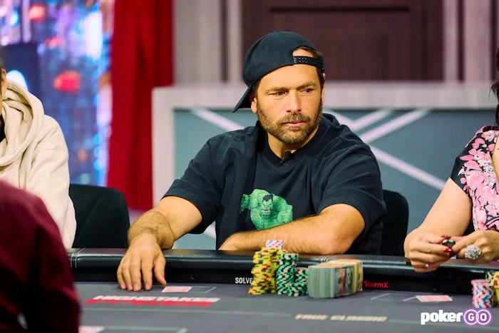 Rick Salomon Rick Salomon, high-stakes cash game player, focused at the PokerGO high-stakes table in black cap and Hulk t-shirt.