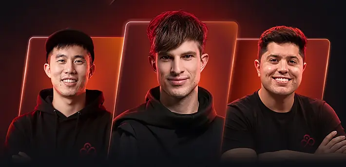 CoinPoker ambassadors Brantzen Wong, Mario Mosböck and Mariano Grandoli 2026 CoinPoker ambassador team Mario Mosböck joins Brantzen Wong and Mariano Grandoli March 2026