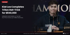 Kiat Lee Completes Triton Hat-Trick With $840,000 Short Deck Win in Jeju