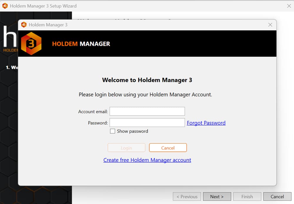 Holdem Manager 3 Account Registration