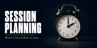 Session management featured image showing a classic alarm clock on a dark surface, representing the structured time management approach to poker session planning including when to play and when to stop