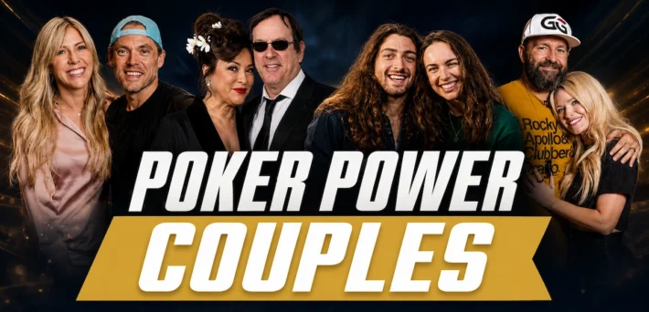 Poker Power Couples: 12 famous poker couples and poker wives in 2026, featuring the Foxens, Jennifer Tilly and Phil Laak, Liv Boeree and Igor Kurganov, and Daniel Negreanu and Amanda Leatherman