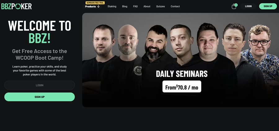 BBZ Poker Homepage