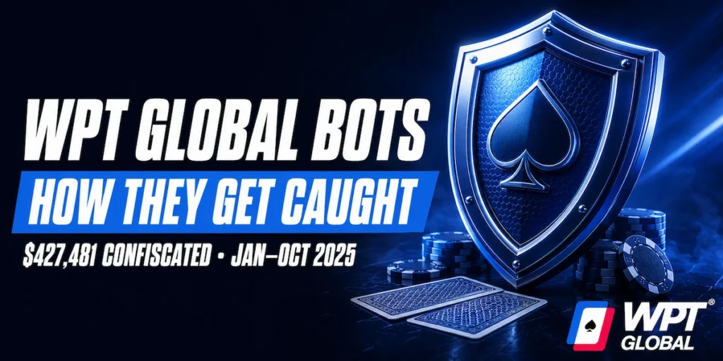 WPT Global poker bot detection, with $427,481 confiscated from banned accounts between January and October 2025