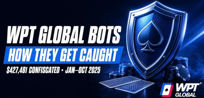 WPT Global poker bot detection, with $427,481 confiscated from banned accounts between January and October 2025