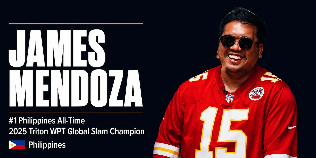James Mendoza, first on the Philippines all-time money list and 2025 Triton champion